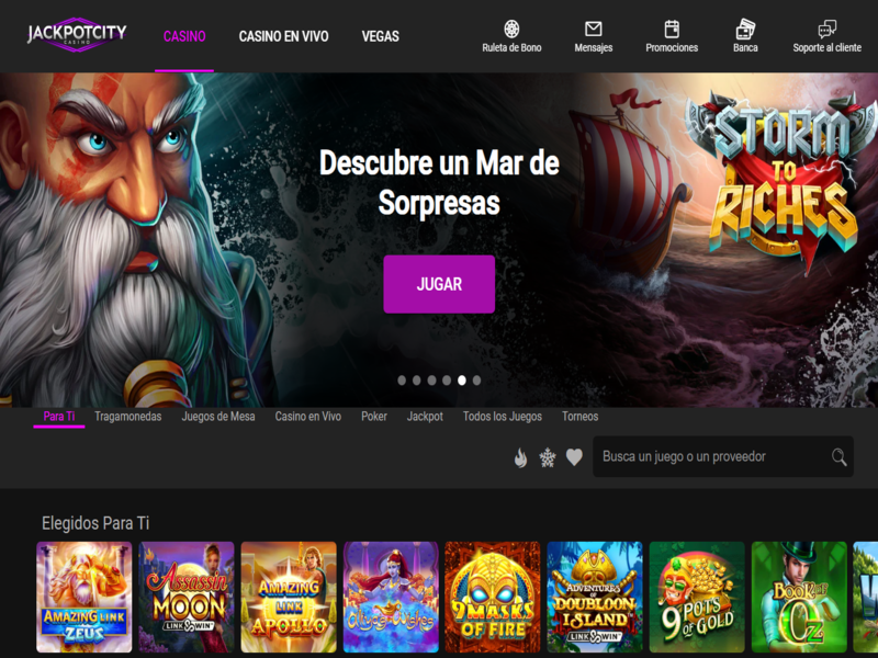 Jackpotcity ofrece una selección de más de 400 juegos de casino, con grandes oportunidades de ganar