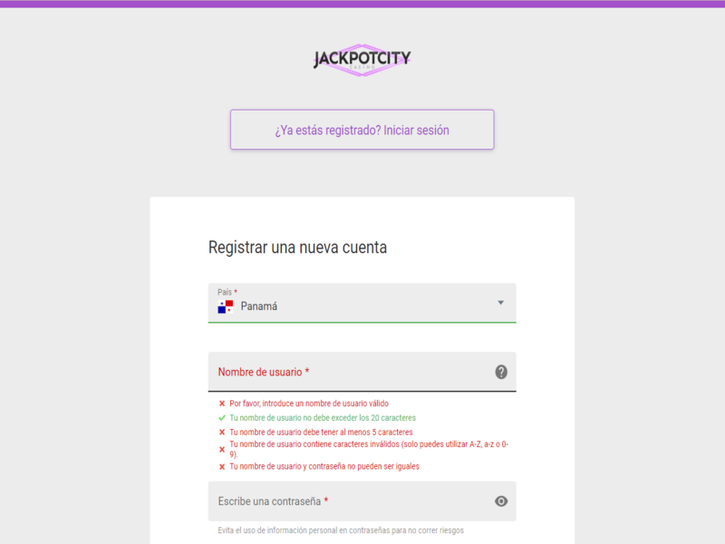  Cómo registrarse en Jackpot City casino