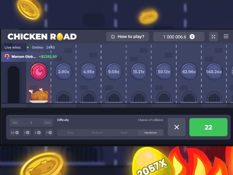 Versión móvil del juego Chicken Road